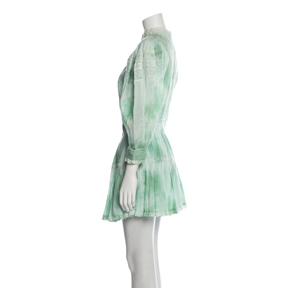 LoveShackFancy Green Mini Dress Large - Picture 3 of 6